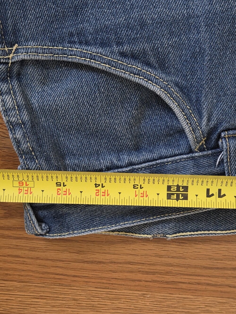 Vintage Big Yank Blue Jeans Men's 32x27 Fit Wide Flare Made in USA 70s Unisex - Picture 5 of 11